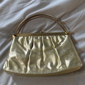 Gold Vintage-Style Evening Handbag
